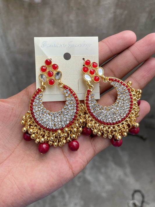 Jadau Chand Baliya Earrings