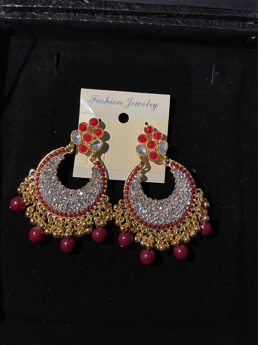 Jadau Chand Baliya Earrings